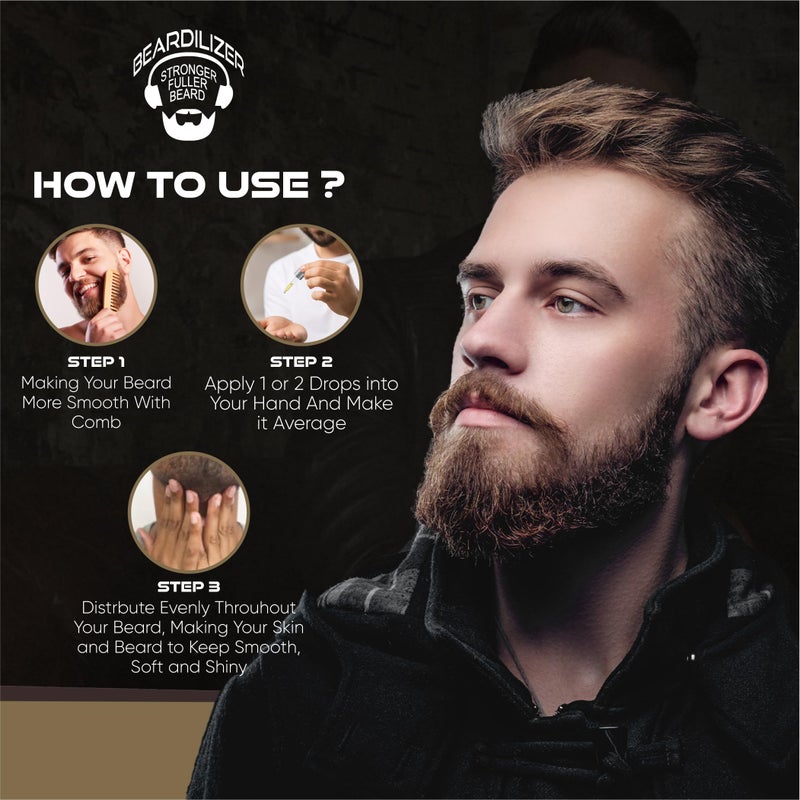 Beardilizer Lavender Nights Beard Oil for Men - 100% Natural Growth Oil & Conditioner with Argan, Jojoba & Vitamin E â€“ Softening, Moisturizing for Soft, Healthy Beard â€“ 4 Oz - Image 4